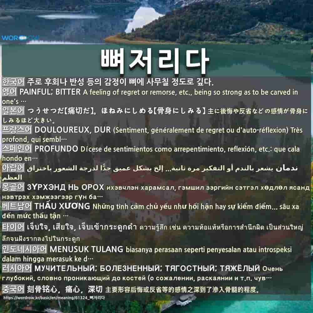 뼈저리다 つうせつだ 痛切だ ほねみにしめる 骨身にしみる