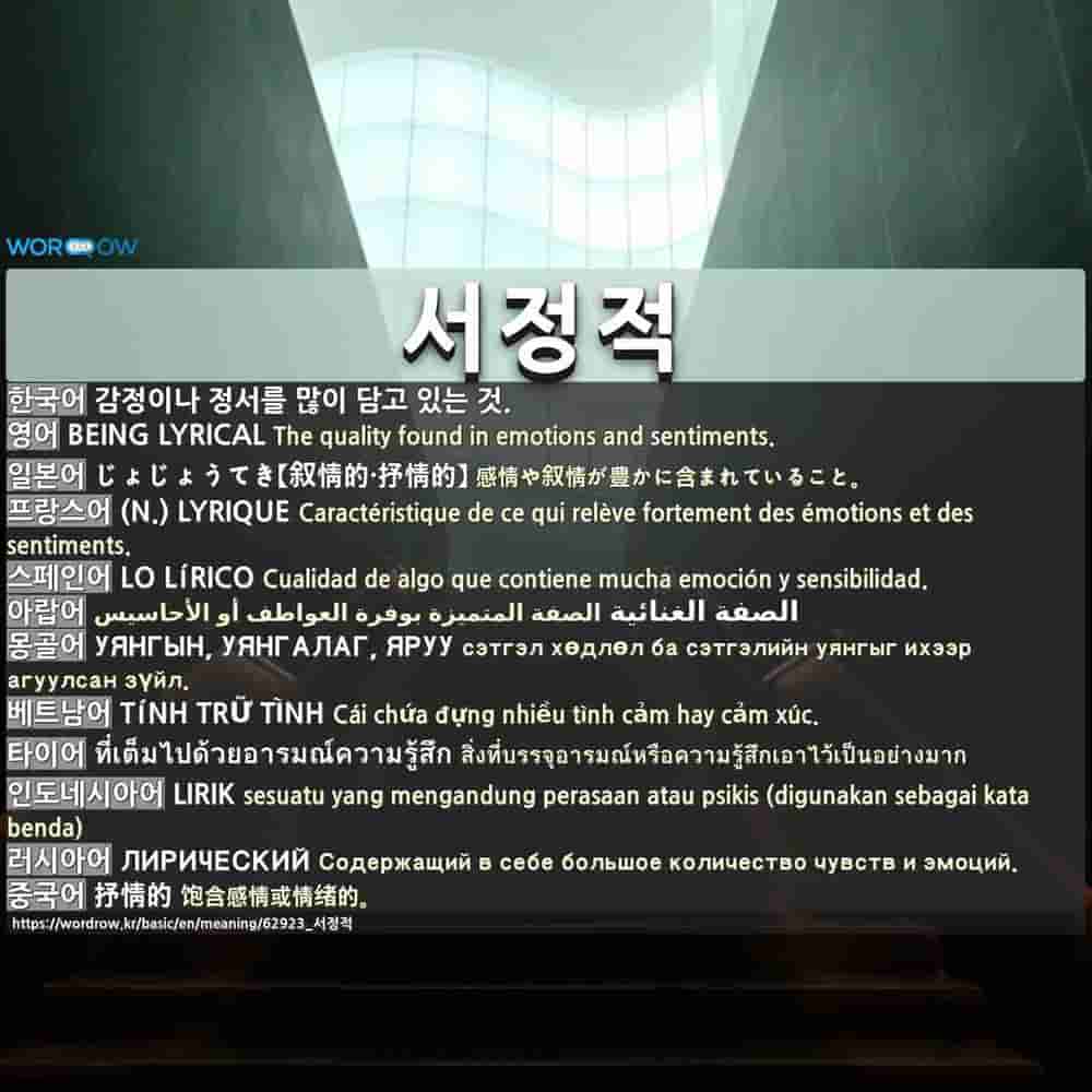 서정적 じょじょうてき 叙情的 抒情的