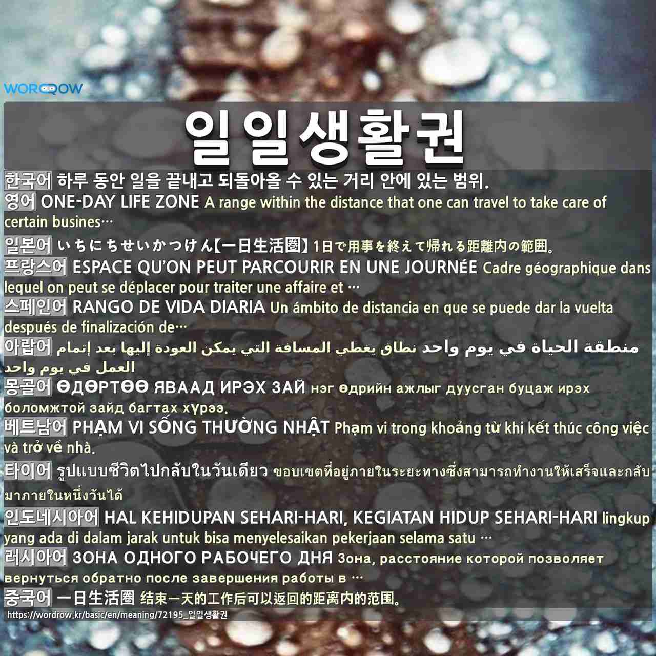 일일생활권 いちにちせいかつけん 一日生活圏