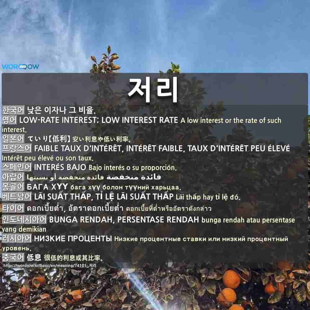 저리(低利)