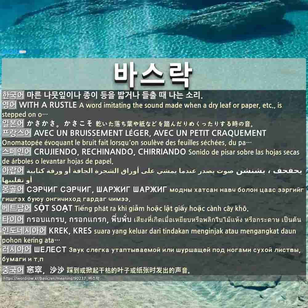 바스락: WITH A RUSTLE