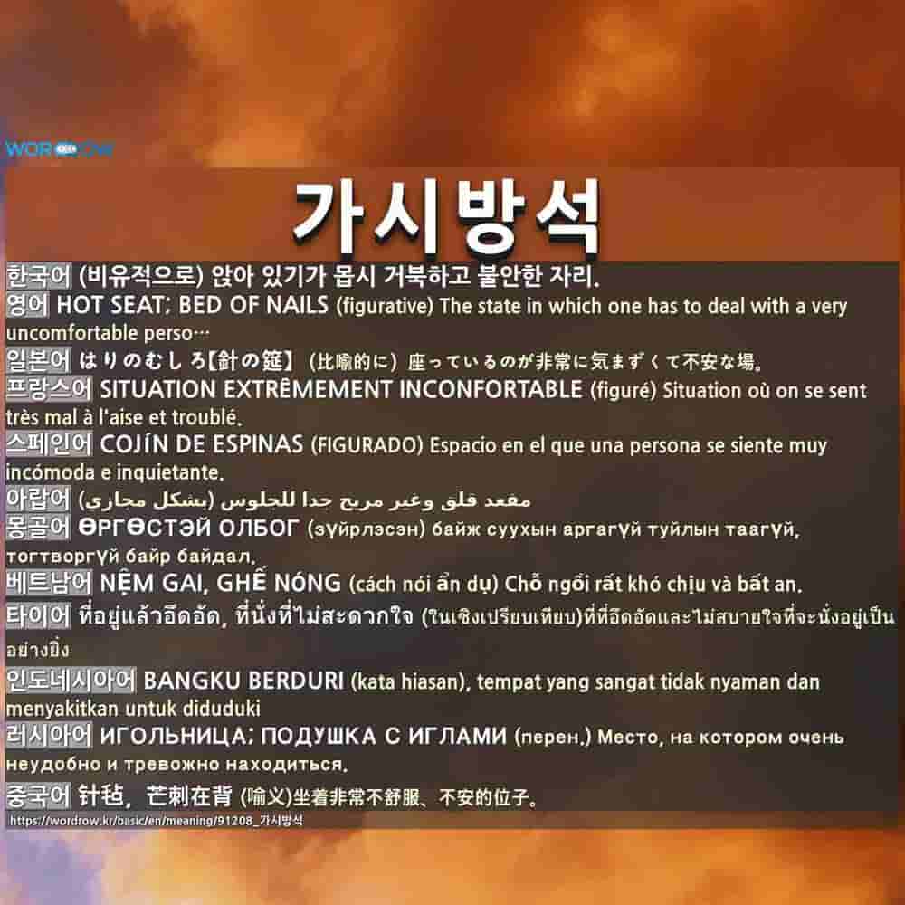 가시방석 Situation Extremement Inconfortable
