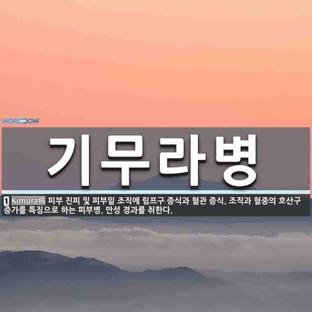 기무라병 뜻