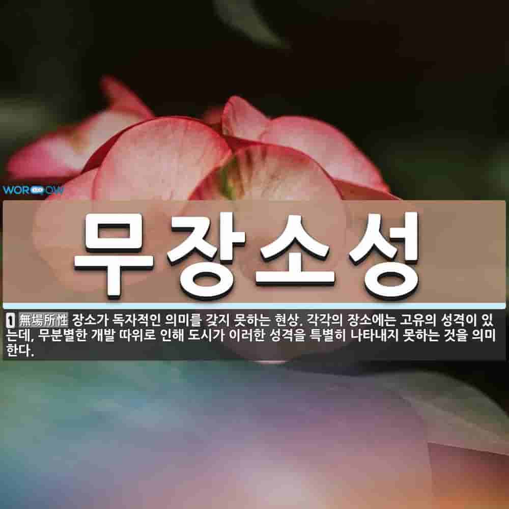 무장소성 뜻
