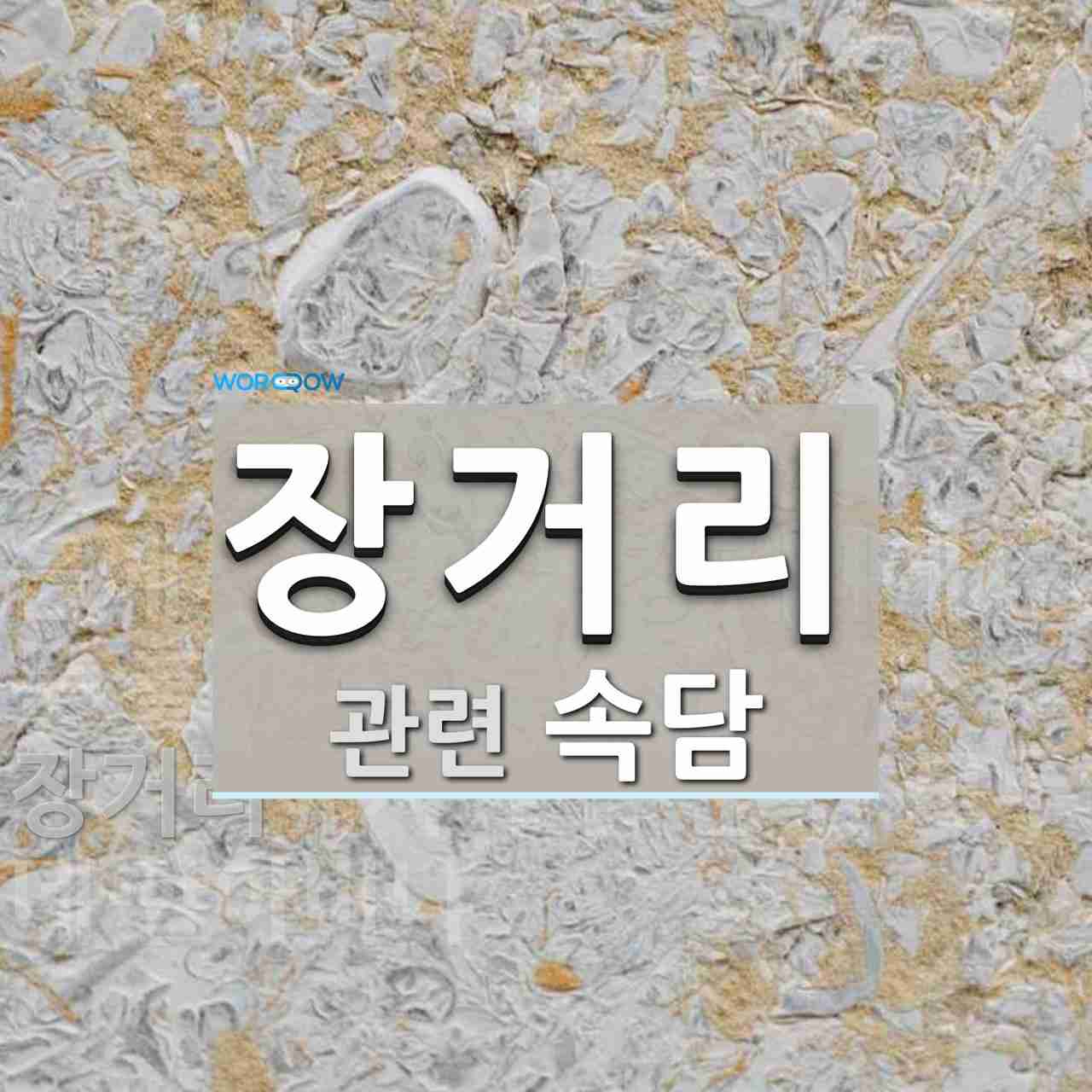 장거리에 관한 속담