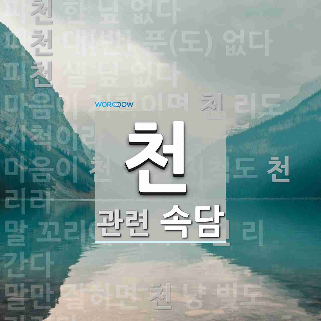 천에 관한 속담