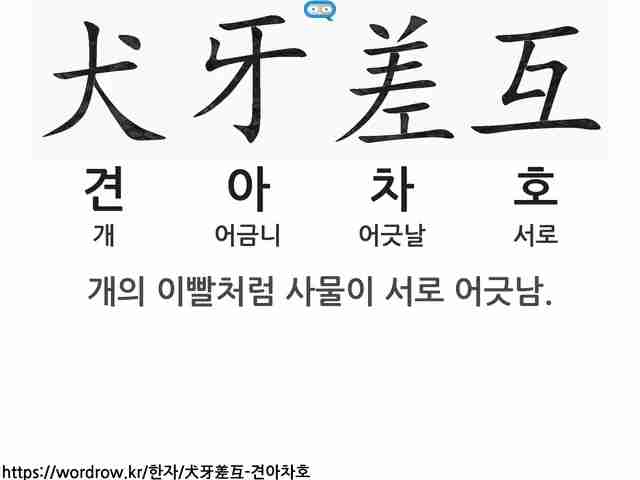한자 犬牙差互 견아차호